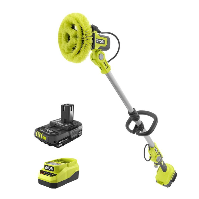 18V ONE+ VORTEX SOAP DISPENSING TELESCOPING SCRUBBER KIT – RYOBI
