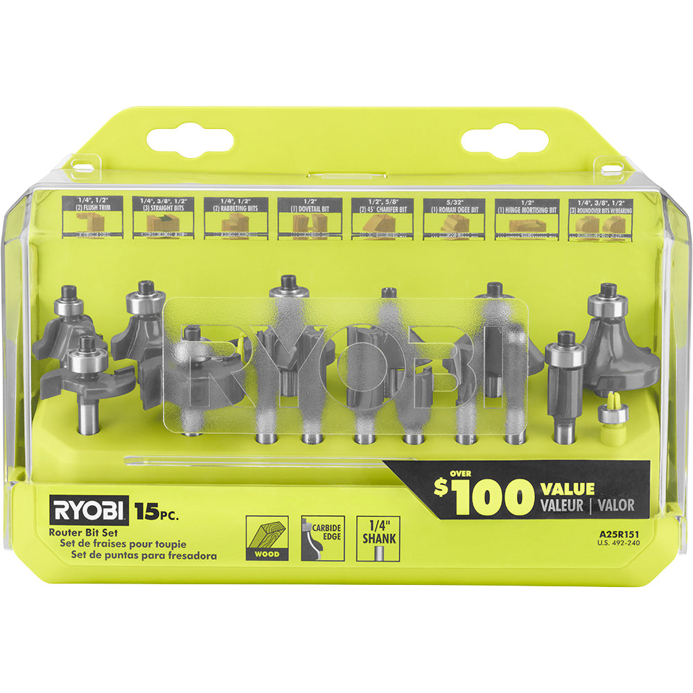 ‼️BOB‼️ 15 PC. Router Bit Set – RYOBI Tools Canada