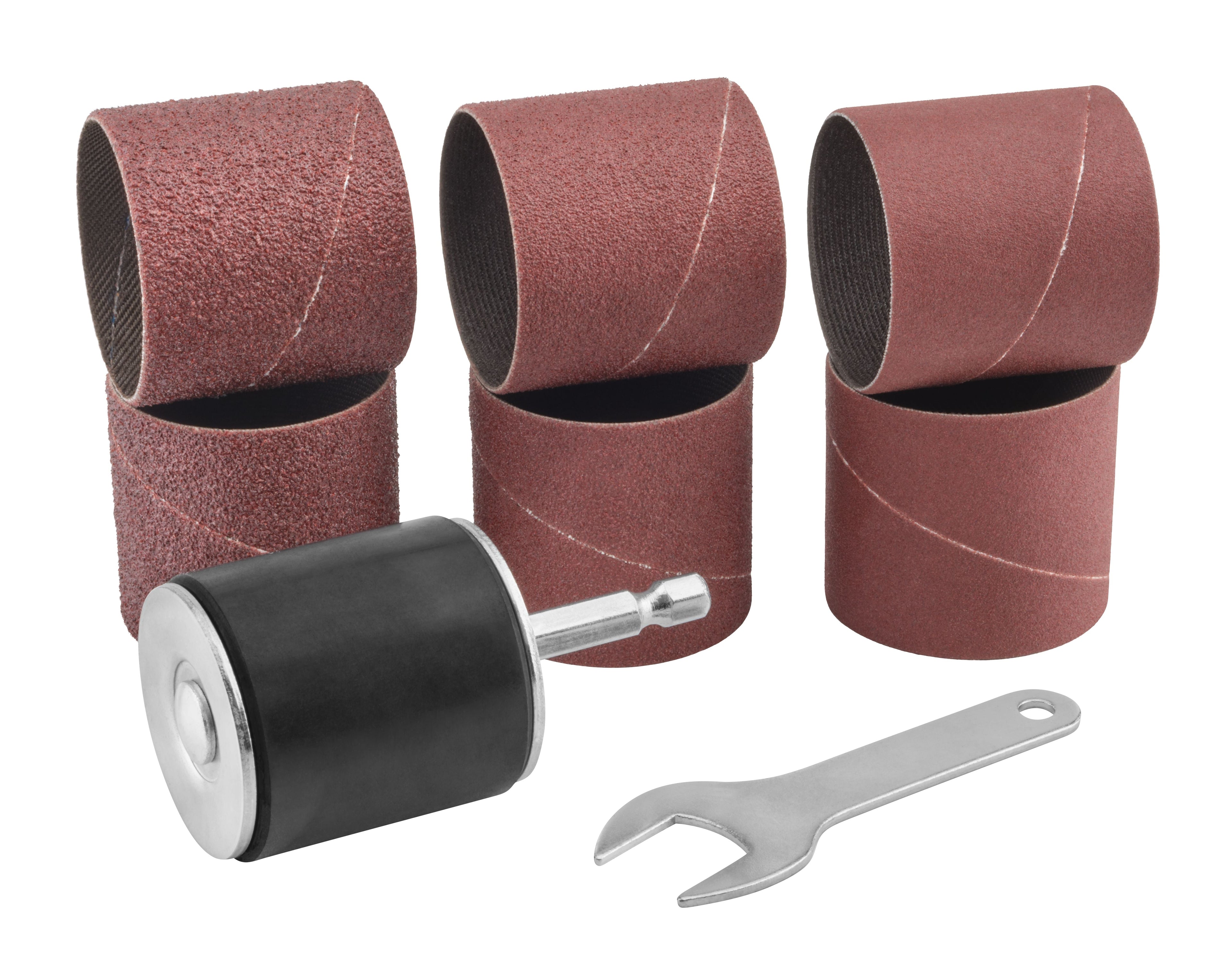 8 PC. 1-1/2" Drum Sander Drill Attachment Set image