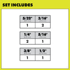 8 PC. SDS-PLUS 6" 2-CUTTER DRILL BIT SET Image 3