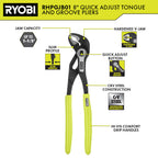 8" QUICK ADJUST TONGUE AND GROOVE PLIER Image 2