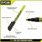 Black Fine Point Permanent Workshop Marker Image 2