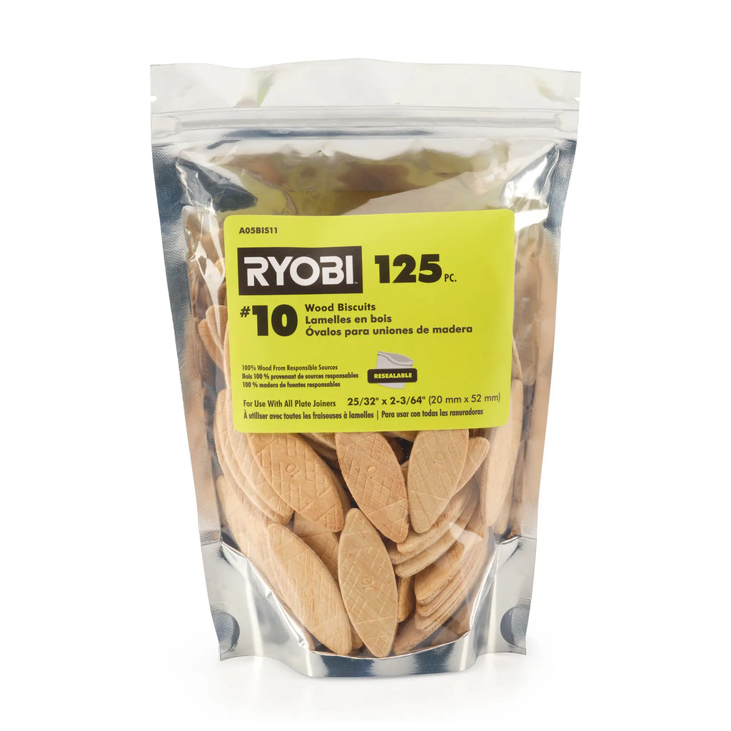 125pc #10 Wood Biscuits