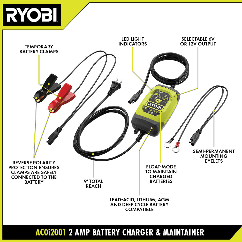 6V/12V 2 AMP BATTERY CHARGER & MAINTAINER Image 3