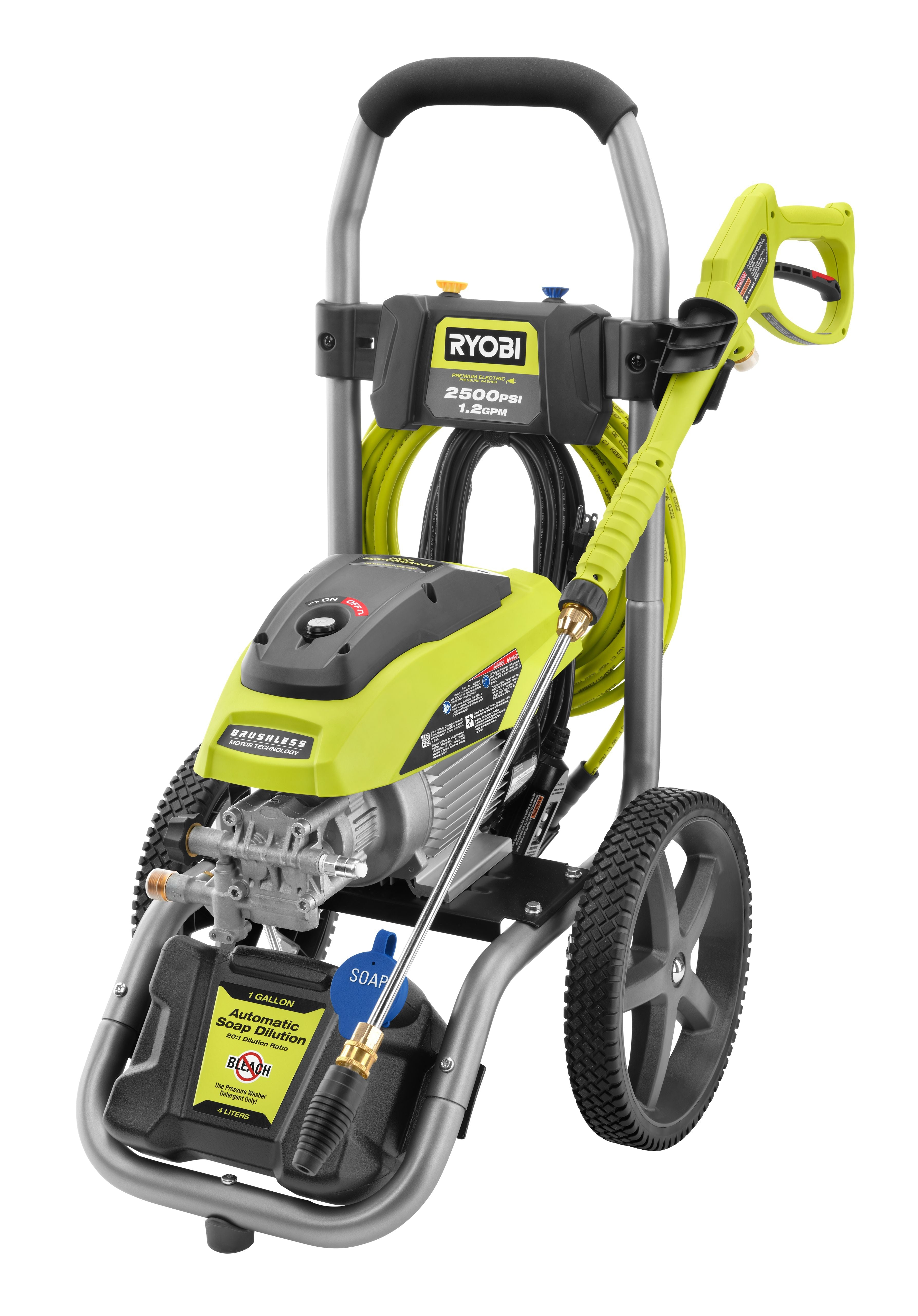 2500 PSI 1.2 GPM BRUSHLESS ELECTRIC PRESSURE WASHER – RYOBI Tools