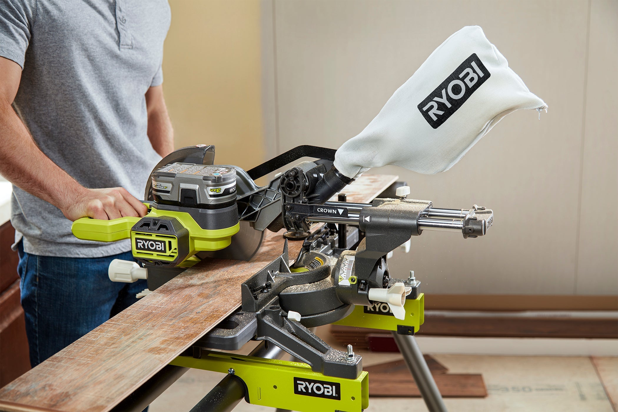 18V ONE+ 7-1/4" Sliding Compound Miter Saw Image 7