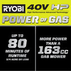 Tondeuse autotractée sans balais 40 V HP 21 pouces