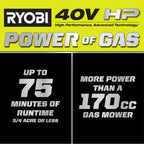 Kit de tondeuse autotractée multilames sans balais 40 V HP de 21 pouces