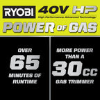 40V HP Brushless 17” String Trimmer Kit