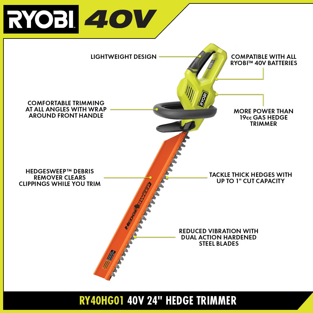 40V 24" HEDGE TRIMMER KIT Image 4