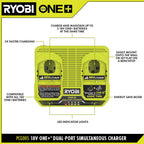 18V ONE+ DUAL-PORT SIMULTANEOUS CHARGER  Image 2