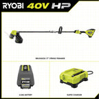 40V HP BRUSHLESS WHISPER SERIES 17" CARBON FIBER SHAFT STRING TRIMMER KIT Image 2