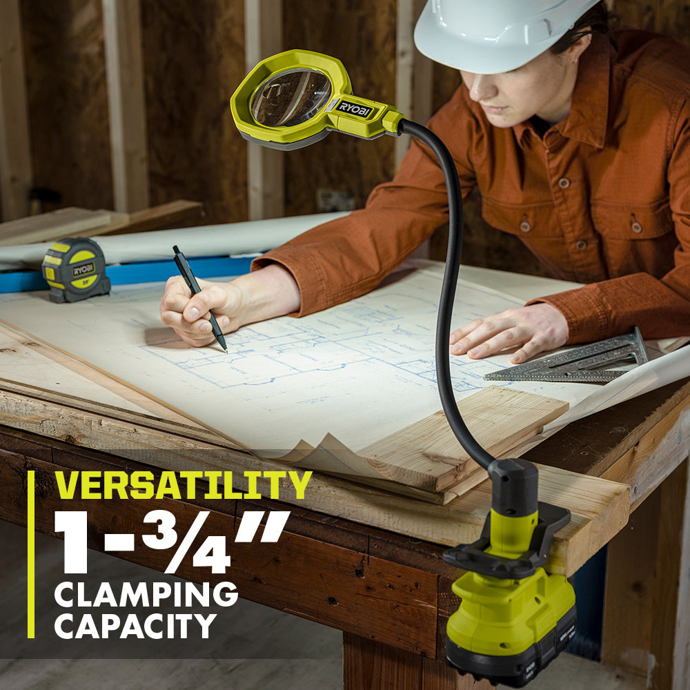 18V ONE+ Magnifying LED Clamp Light Image 7