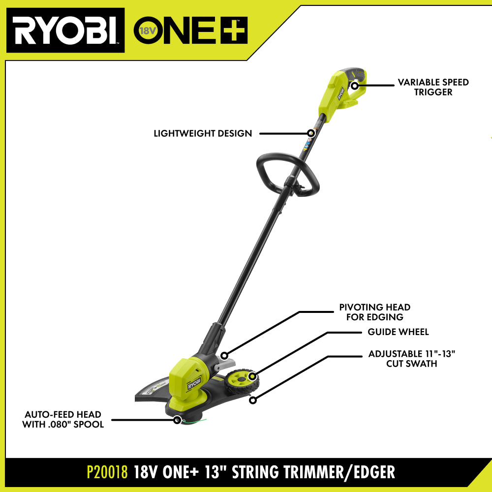 18V ONE+ 13” String Trimmer/Edger