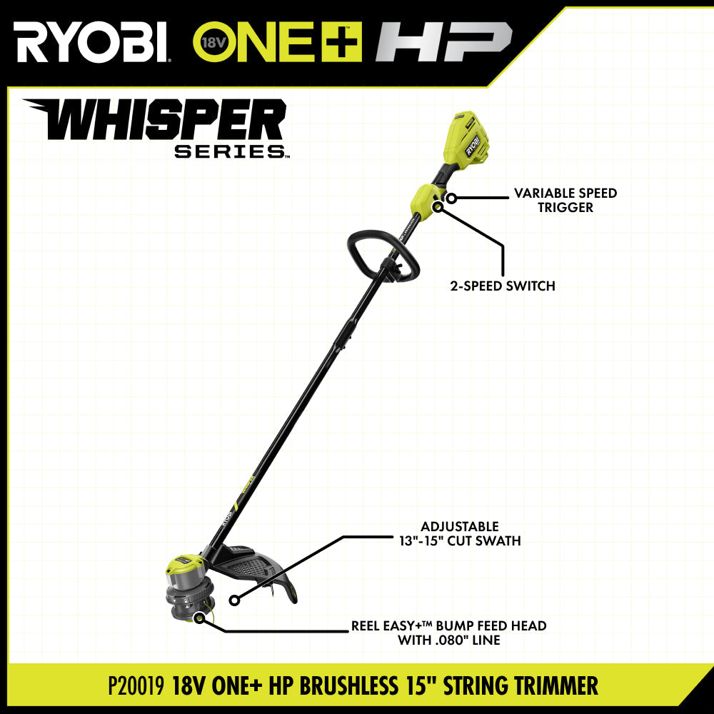 18V ONE+ HP Brushless 15” String Trimmer