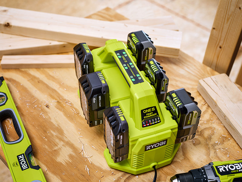 Consecutively Charge up to 6 18V ONE+ Batteries