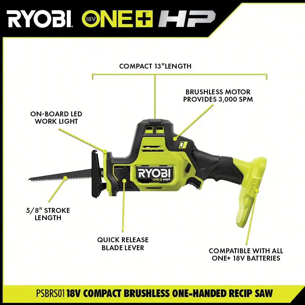 18V ONE+ HP Compact Brushless 6-Tool Combo Kit Image 7