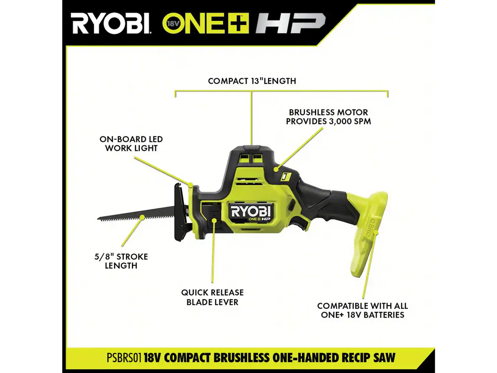 18V Compact Brushless 4-Tool Combo Kit Image 10