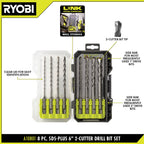 8 PC. SDS-PLUS 6" 2-CUTTER DRILL BIT SET Image 2