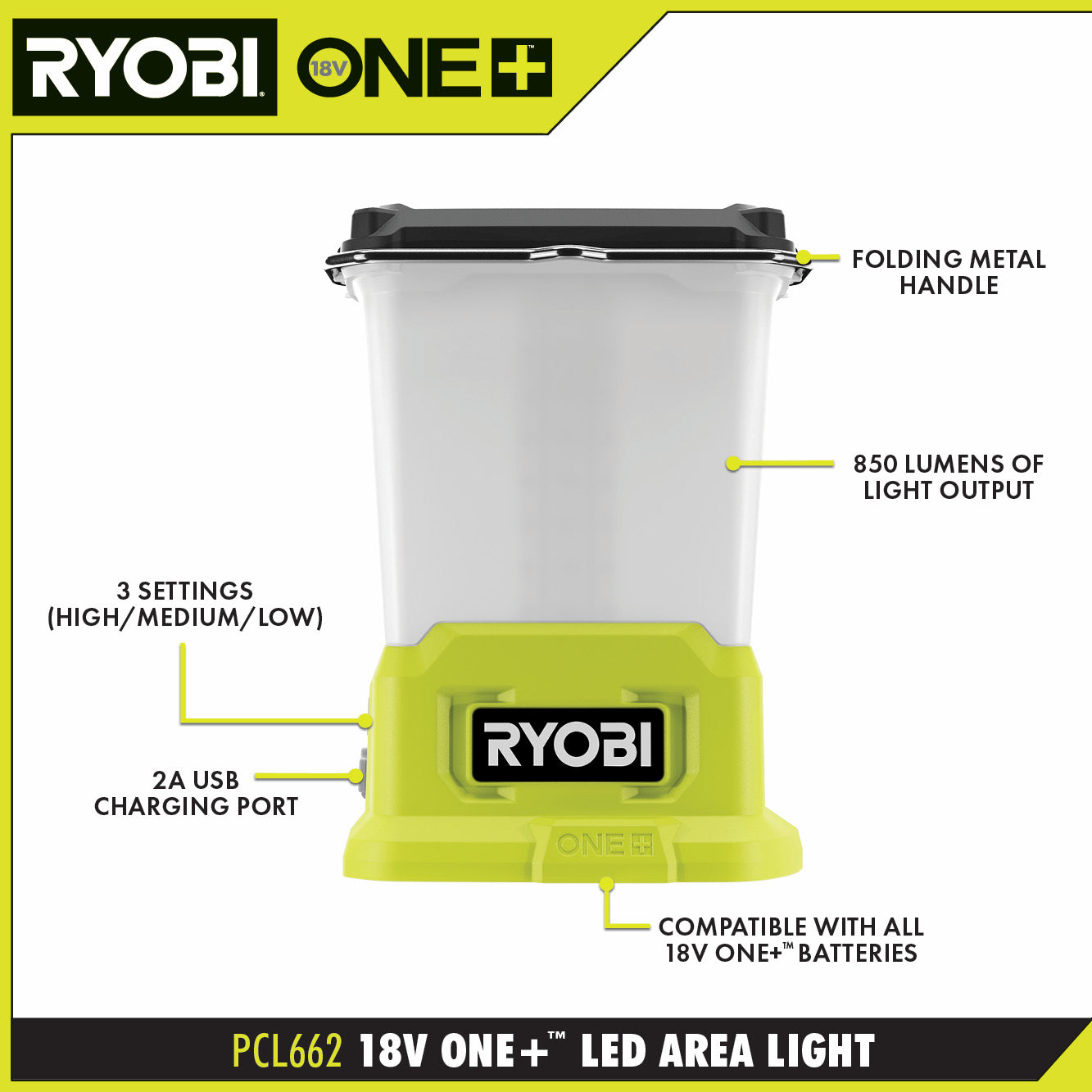 18V ONE+ LED Area Light  Image 2