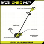 18V ONE+ HP Brushless Lawn Edger Tool With 4.0 Ah Battery and Charger