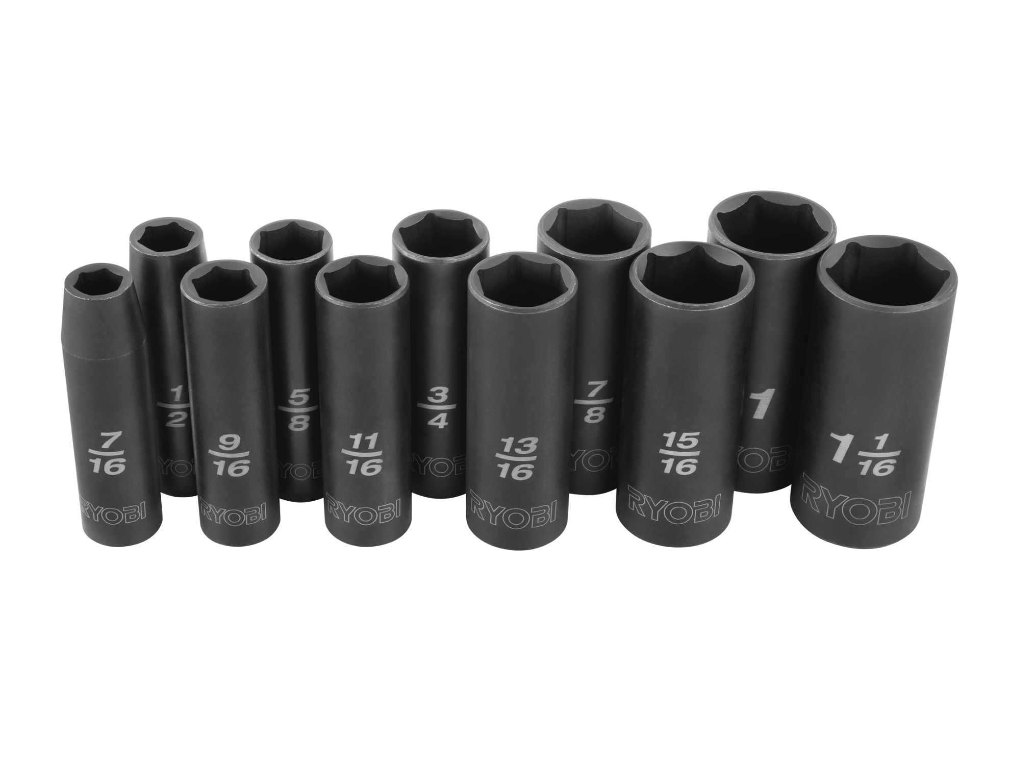 11 PC. SAE 1/2" Drive Deep Impact Socket Set Image 8