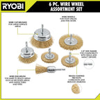 6 PC. Wire Wheel Assortment Set Image 3