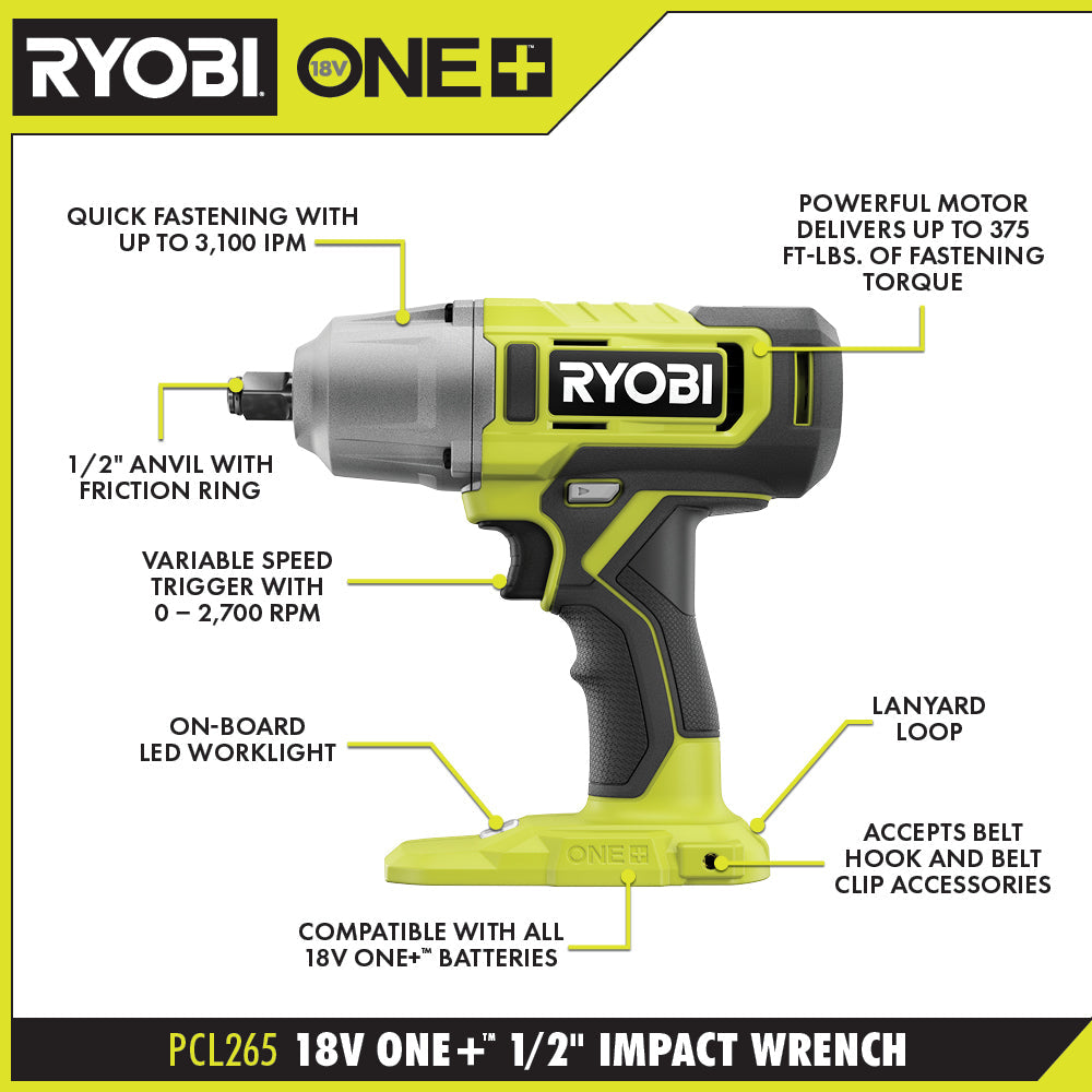 18V ONE+ 1/2