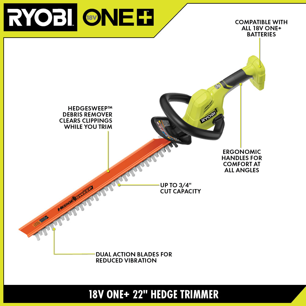 18V ONE+ 22" HEDGE TRIMMER KIT Image 3