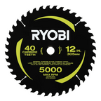 12" 40 CARBIDE TEETH THIN KERF MITER SAW BLADE image