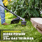 Kit de coupe-bordures à fil 40 V avec accessoire de 15 pouces