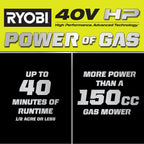 40V HP BRUSHLESS 20" SELF-PROPELLED LAWN MOWER Image 2