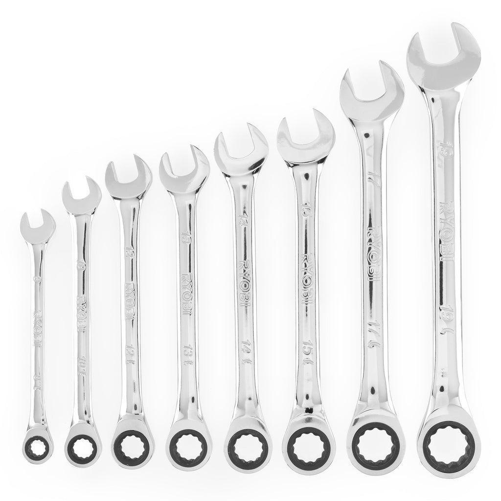 8 PC. Metric Ratcheting Combination Wrench Set  image