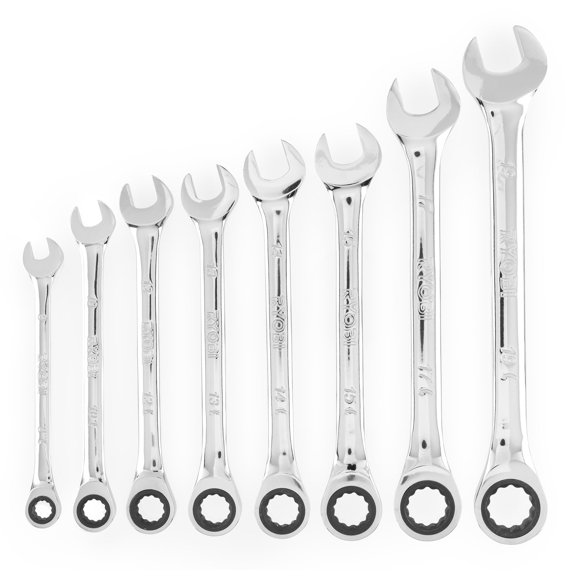 8 PC. Metric Ratcheting Combination Wrench Set  image