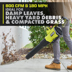 40V HP Brushless 800 CFM WHISPER SERIES Blower Kit