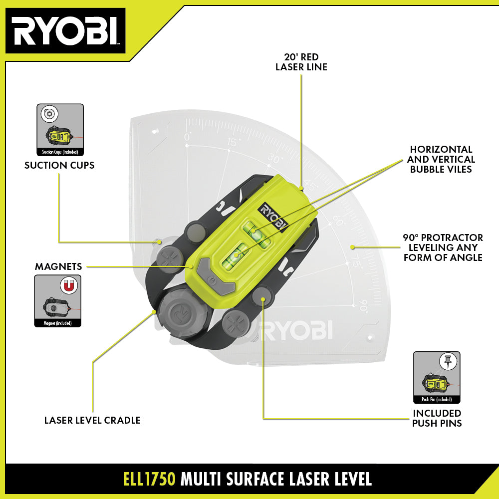 Multi-Surface Laser Level – RYOBI Tools Canada