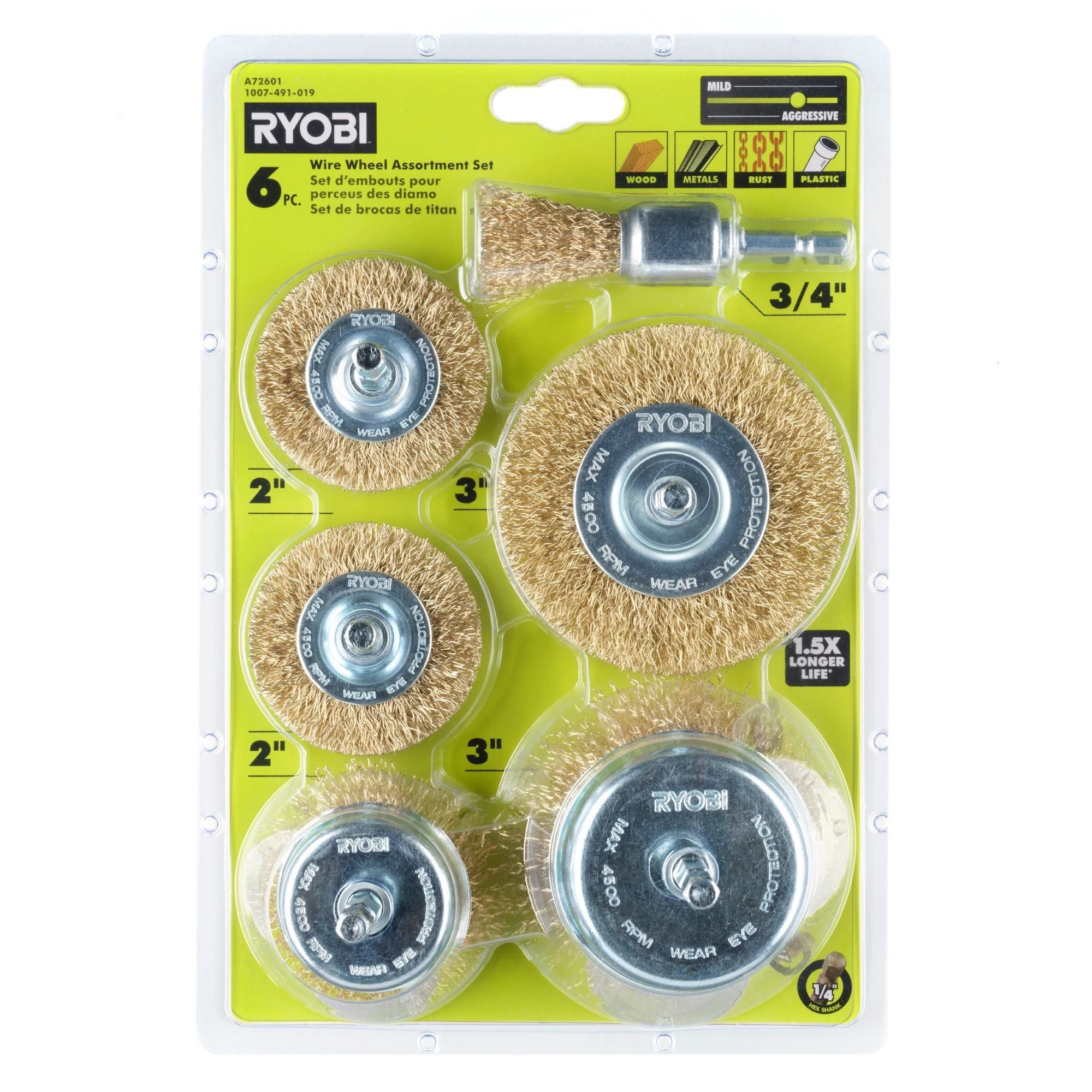 6 PC. Wire Wheel Assortment Set Image 5