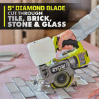 18V ONE+ BRUSHLESS 5" HANDHELD TILE/MASONRY SAW KIT Image 8