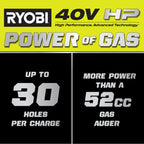40V HP BRUSHLESS 8" EARTH AUGER  Image 3