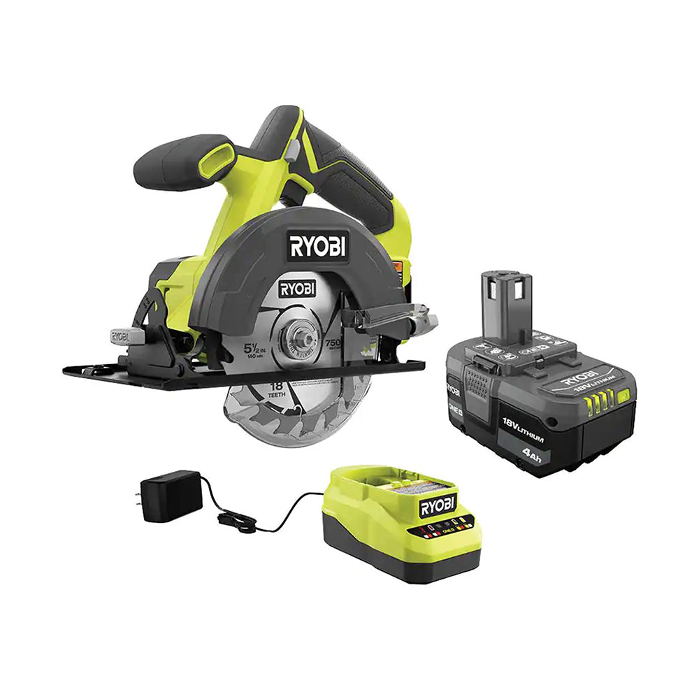 ONE+ 18V Cordless 5-1/2 in. Circular Saw Kit with 4.0 Ah Battery and Charger Image 1