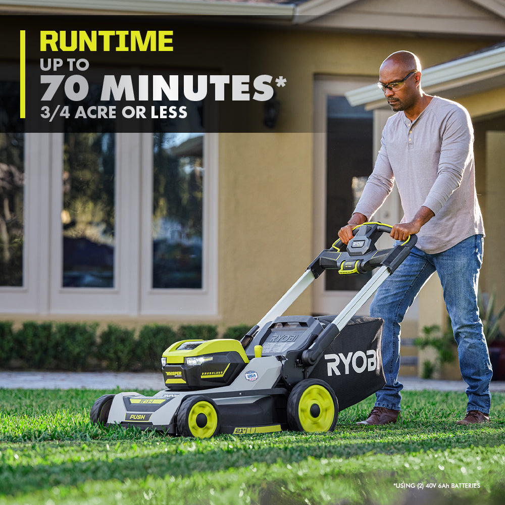 40V HP BRUSHLESS 21" MULTI-BLADE PUSH MOWER KIT Image 6