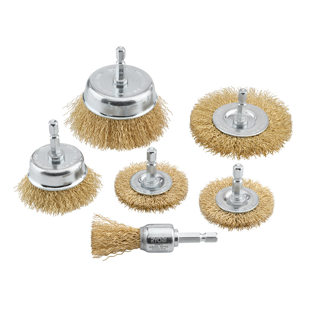 6 PC. Wire Wheel Assortment Set image