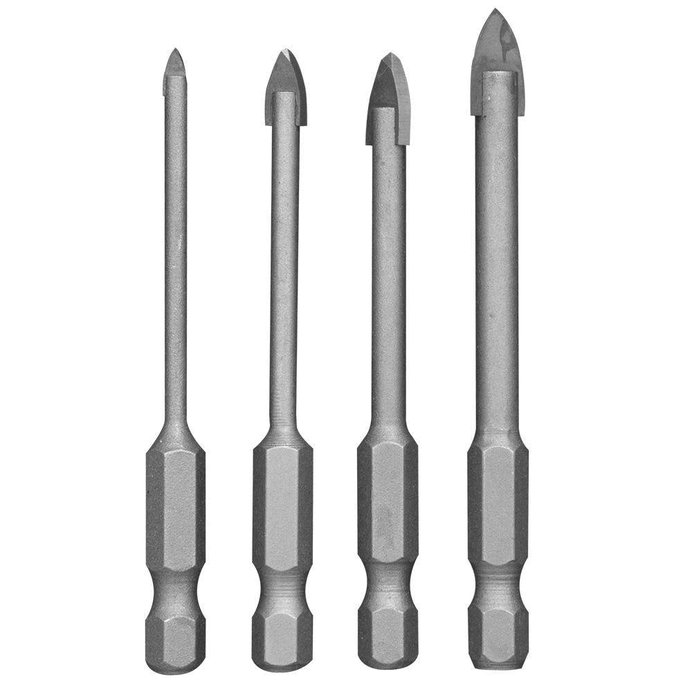 4PC GLASS AND TILE BIT SET