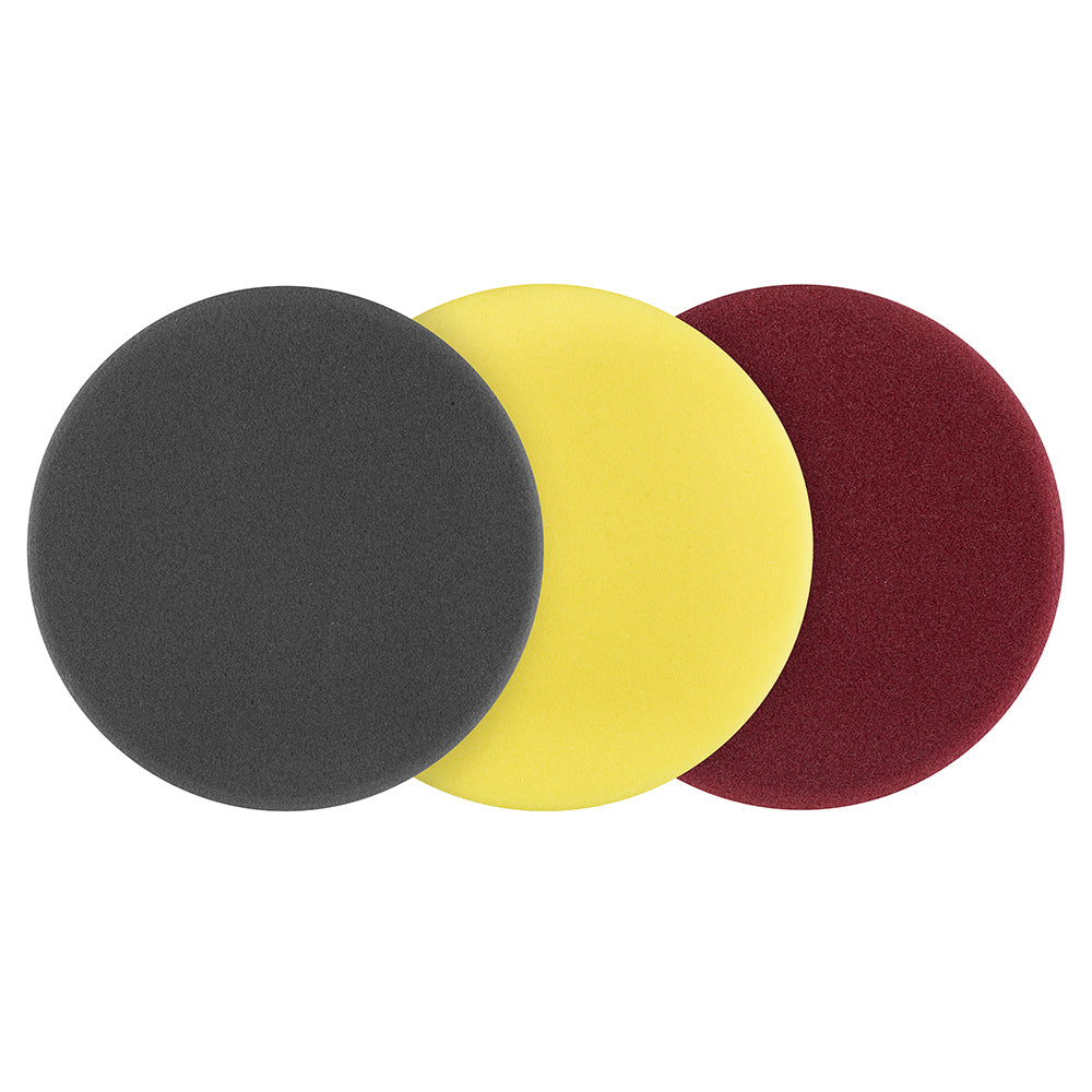 Ensemble de 3 tampons de polissage en mousse double action de 12,7 cm (5 po)