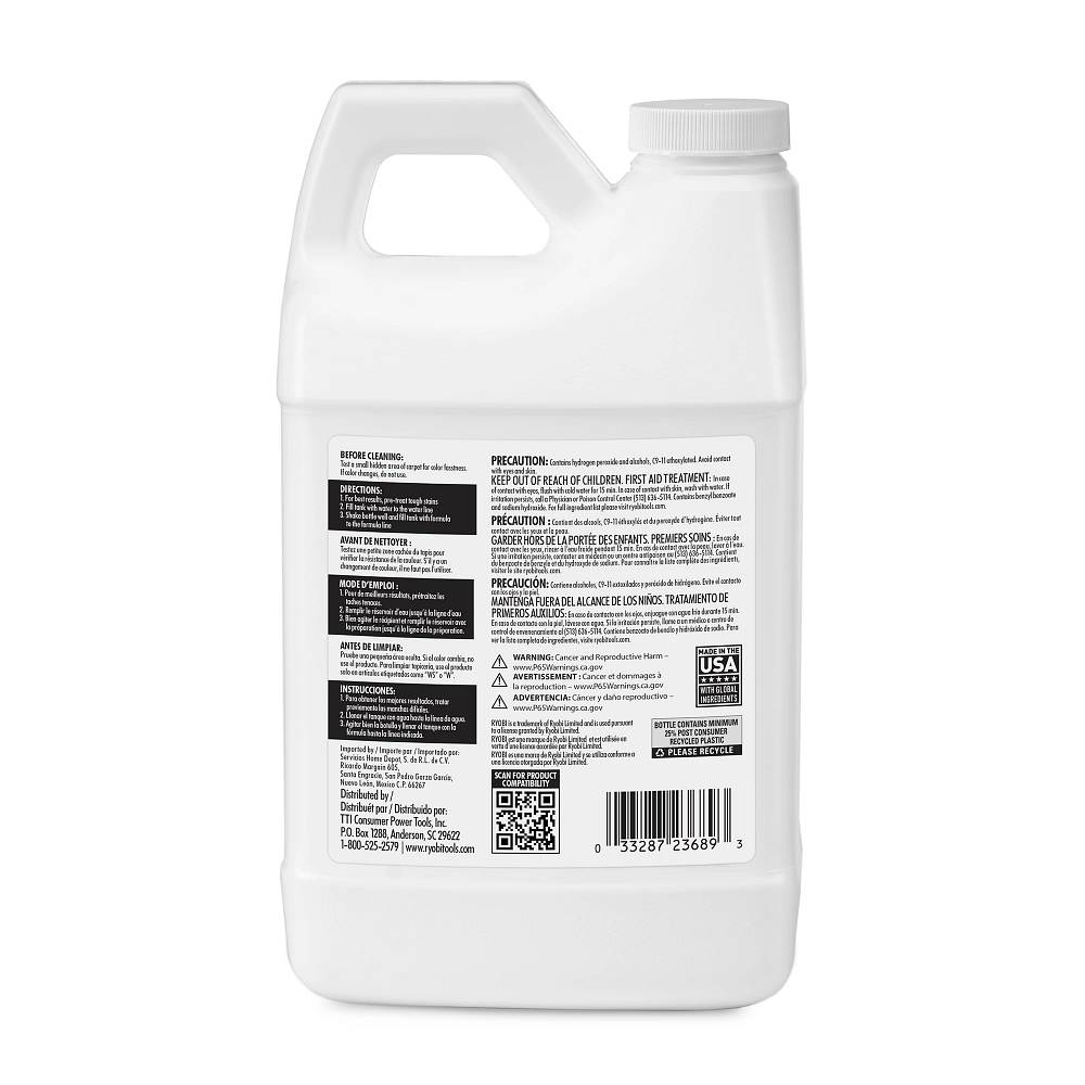 64 oz. Formule concentrée de nettoyage de tapis OXY