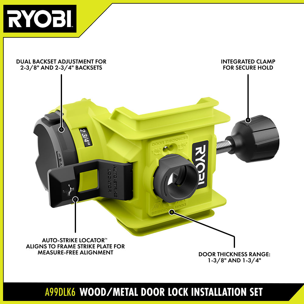 Kit d'installation de serrure pour porte en bois/métal
