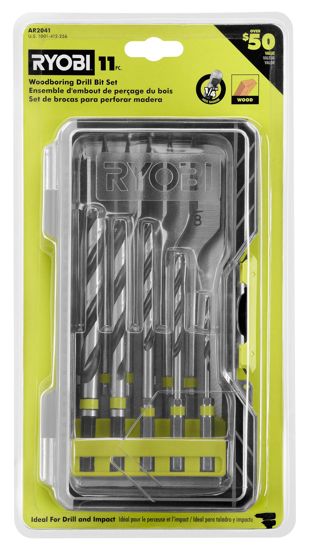 11 PC. WOOD DRILLING KIT
