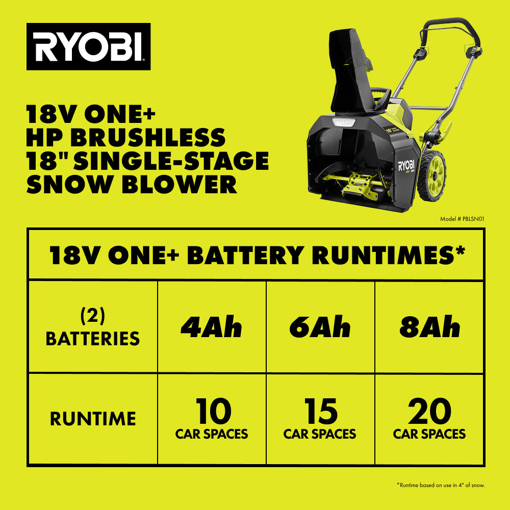 18V ONE+ HP Brushless 18" Single-Stage Snow Blower Kit