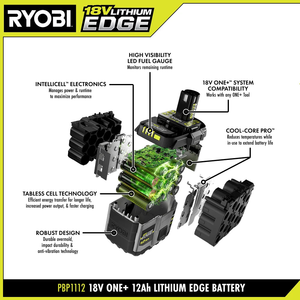 18V ONE+ 12Ah Lithium EDGE Battery