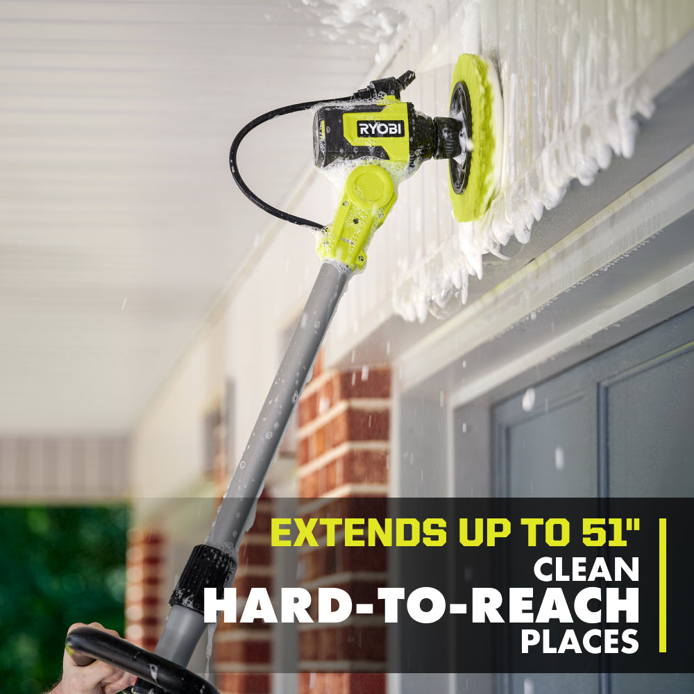 18V ONE+ VORTEX SOAP DISPENSING TELESCOPING SCRUBBER – RYOBI Tools